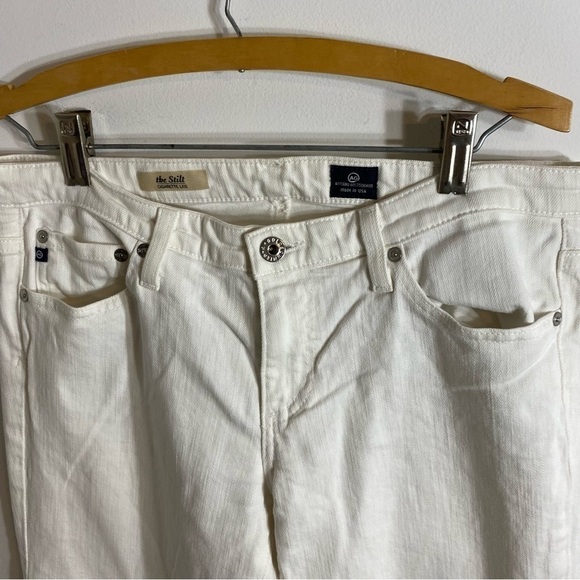 Adriano Goldschmied The Stilt Cigarette Leg Jeans Sz 31 White Made in USA - Picture 2 of 6
